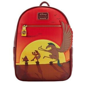 NWT Disney Hercules 25th Anniversary Sunset Loungefly Mini Backpack